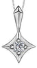 White Gold Canadian Diamond Pendant Necklace.