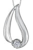 White Gold Canadian Diamond Pendant Necklace.