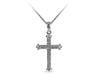 White Gold Diamond Cross Pendant Necklace.