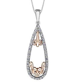 White Gold Diamond Pendant Necklace.