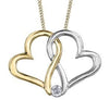 Yellow Gold Canadian Diamond Heart Pendant Necklace.