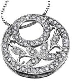 White Gold Diamond Pendant Necklace.