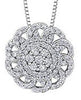 White Gold Diamond Pendant Necklace.