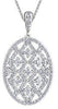 White Gold Diamond Pendant Necklace.