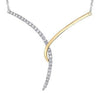 Yellow Gold Diamond Pendant Necklace.