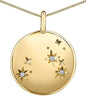 Yellow Gold "Leo" Zodiac Pendant Necklace.