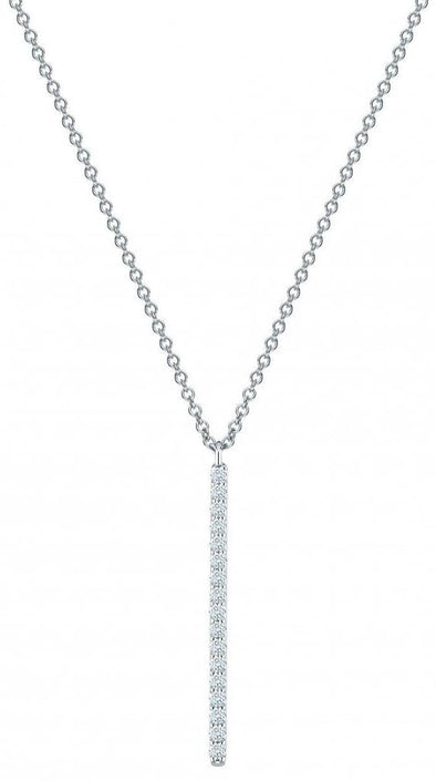 White Gold Diamond Drop Pendant