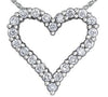 White Gold Diamond Heart Pendant Necklace.