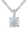 White Gold Lab-Grown Diamond Solitaire Pendant Necklace.