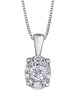 White Gold Diamond Pendant Necklace.