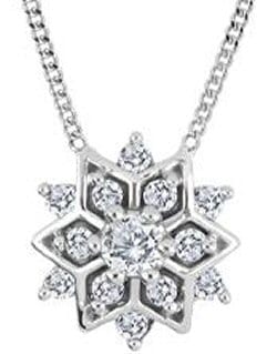 White Gold Canadian Diamond Pendant Necklace.