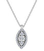 White Gold Canadian Diamond Pendant Necklace.