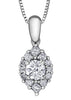 White Gold Canadian Diamond Pendant Necklace.