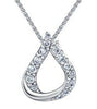 White Gold Diamond Pendant Necklace.