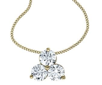 Yellow Gold Canadian Diamond Pendant Necklace.