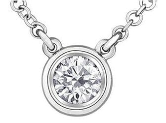 White Gold Canadian Diamond Pendant Necklace.