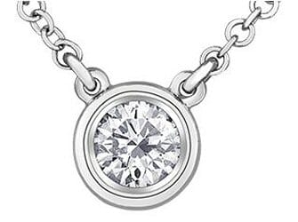 White Gold Canadian Diamond Pendant Necklace.