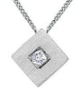 White Gold Diamond Pendant Necklace.