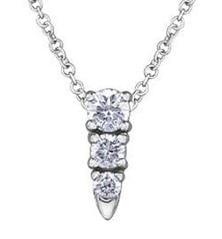 White Gold Canadian Diamond Pendant Necklace.