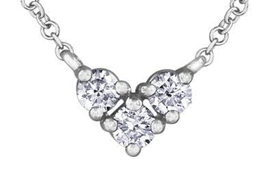 White Gold Diamond Pendant Necklace.