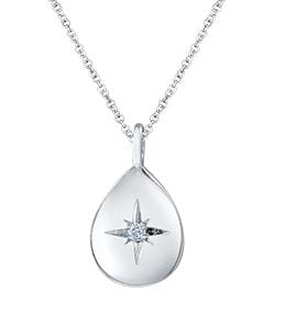 White Gold Canadian Diamond Pendant Necklace.