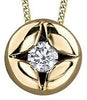 Yellow Gold Diamond Pendant Necklace.