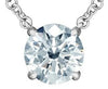 White Gold Lab-Grown Diamond Pendant Necklace.