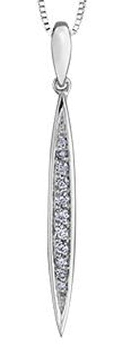 White Gold Diamond Pendant Necklace.