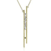 Yellow Gold Diamond Pendant Necklace.