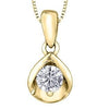 Yellow Gold Canadian Diamond Solitaire Pendant Necklace.