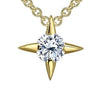 Yellow Gold Canadian Diamond Solitaire Pendant Necklace.