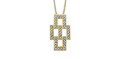 Yellow Gold Diamond Drop Pendant Necklace.