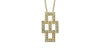 Yellow Gold Diamond Drop Pendant Necklace.