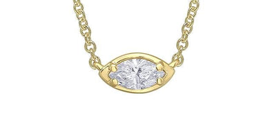 Yellow Gold Canadian Diamond Pendant Necklace.