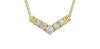 Yellow Gold Canadian Diamond Bar Pendant Necklace.