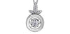 White Gold Diamond Drop Pendant Necklace.