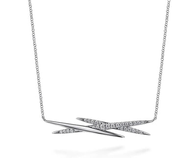 White Gold Diamond Pendant Necklace.