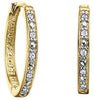 Yellow Gold Diamond Hoop Earrings