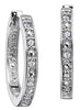 White Gold Diamond Hoop Earrings