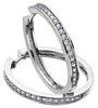 White Gold Diamond Hoop Earrings