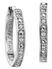 White Gold Diamond Hoop Earrings