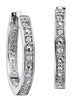 White Gold Diamond Hoop Earrings