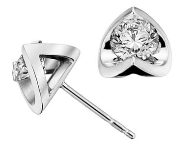 White Gold Diamond Stud Earrings