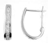 White Gold Diamond Hoop Earrings.