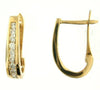 Yellow Gold Diamond Hoop Earrings.