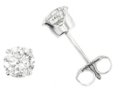 White Gold Diamond Stud Earrings