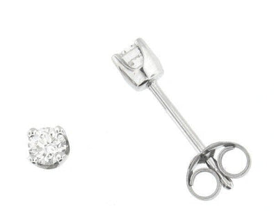 White Gold Diamond Stud Earrings.