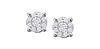 White Gold Diamond Stud Earrings.