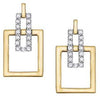 Yellow Gold Diamond Stud Earrings. Earring