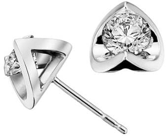 White Gold Canadian Diamond Stud Earrings